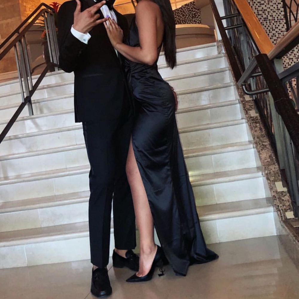 HOUSEOFCB Fairuz Draped Satin Maxi Gown *SOLD OUT*
